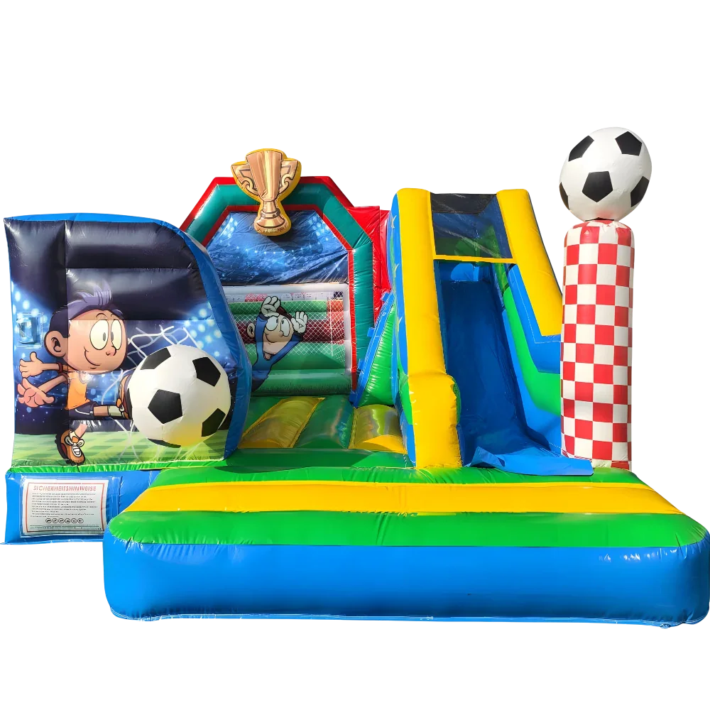 Hire a football bouncy castle with slide