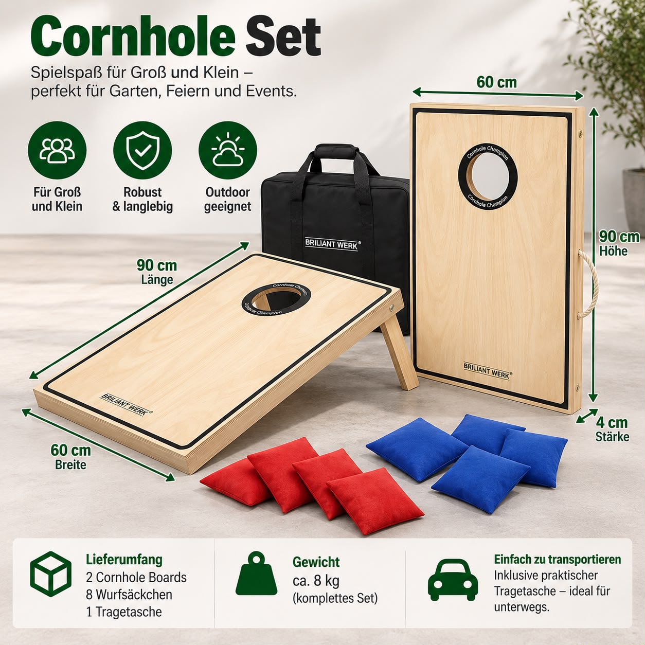 Cornhole zur Miete