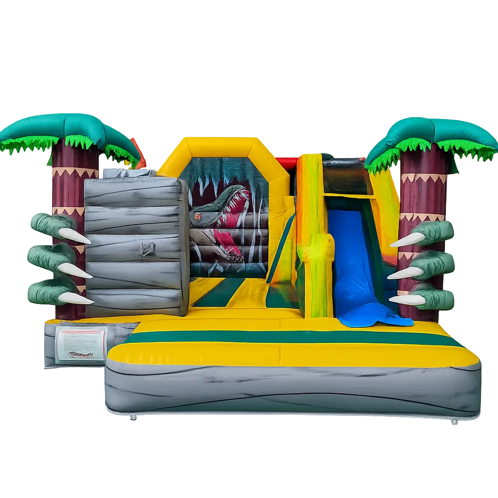 Hüpfburg Dinosaurier T-Rex mit Rutsche mieten in Sickte, Braunschweig, Wolfsburg