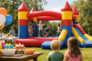 Hüpfburg Kindergeburtstag Braunschweig Beispielablauf