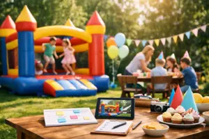 Hüpfburg mieten: Tagesablauf Kindergeburtstag planen