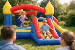Hüpfburg mit Rutsche – Erfahrungen von Eltern