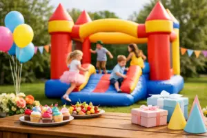 Kindergeburtstag Trend-Ideen mit Hüpfburg