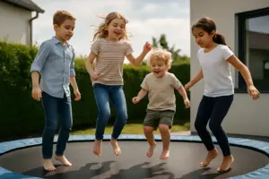 Wie viele Kinder dürfen gleichzeitig hüpfen?