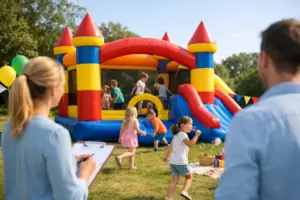 Kinderevent mit Hüpfburg planen leicht gemacht